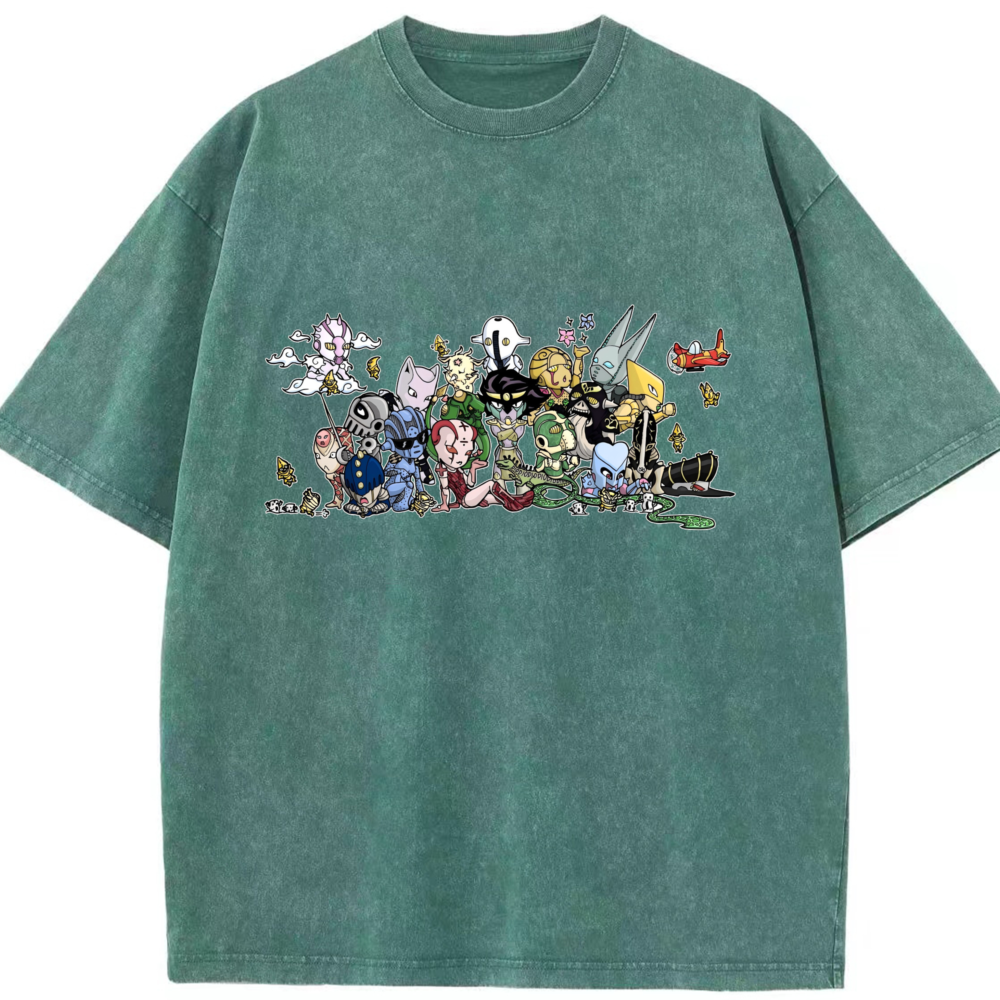 （画像用） ジョジョの奇妙な冒険 JoJo's Bizarre Adventure 綿100% ヴィンテージ風 半袖Tシャツ（フロントプリント）